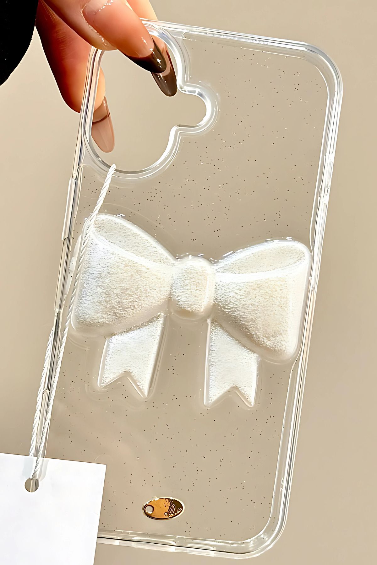 shop Iphone 14 Pro Max Uyumlu 3D Fiyonklu - Yumuşak Silikon, Şık ve Zarif Telefon Kılıfı