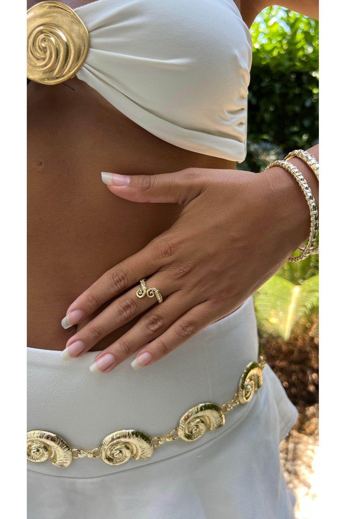 shop Gold Asimetrik Yüzük