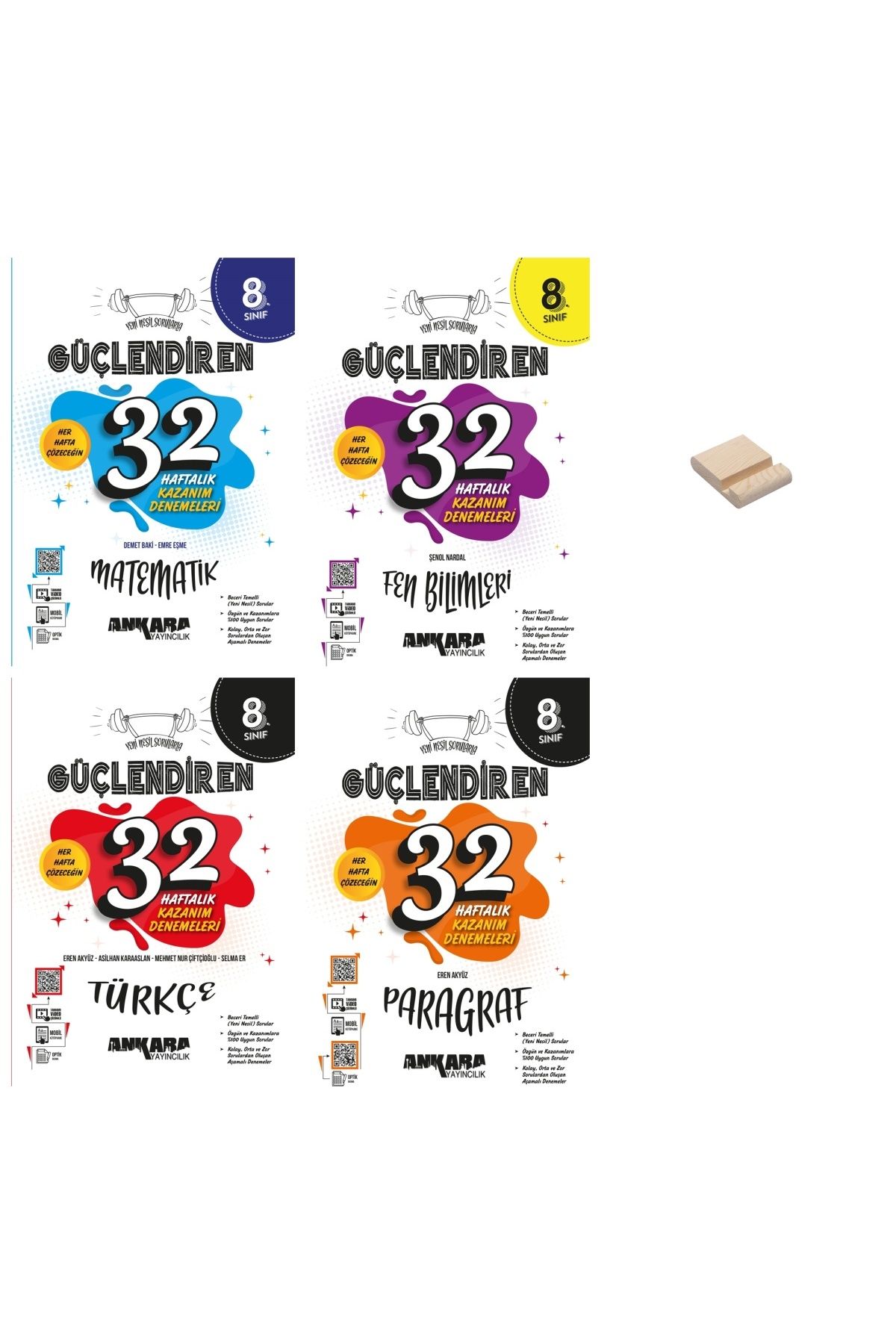Ankara Yayıncılık LGS 8. Sınıf Güçlendiren Matematik Fen Türkçe ve Paragraf 4lü Set Haftalık Denemeleri