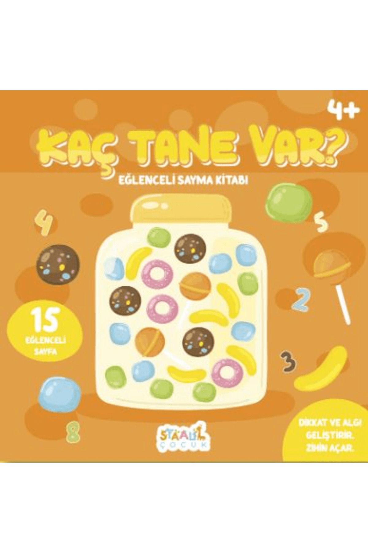 STAAU Çocuk Kaç Tane Var? Sayma Kitabı - 4+ Yaş Aktivite Kitabı - Okul Öncesi Etkinlik / 9786259567716