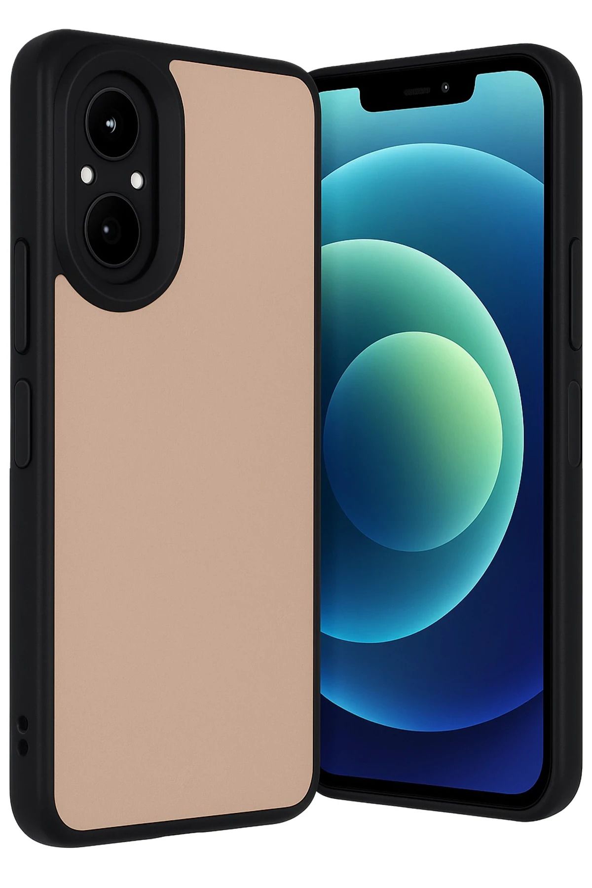 NewFace Realme 12 Lite Kılıf Aras Deri Kapak - Pudra SPTGL