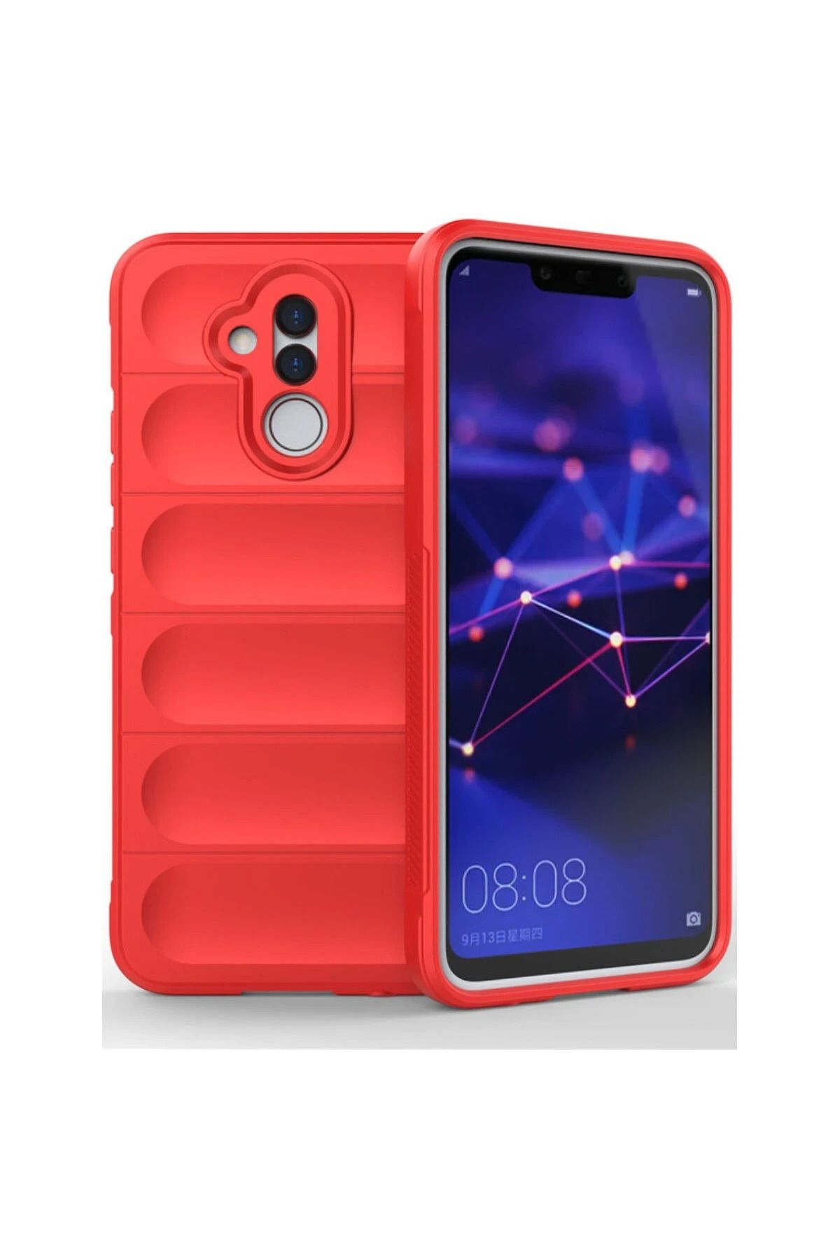 NewFace Huawei Mate 20 Lite Kılıf Optimum Silikon - Kırmızı DSDRN
