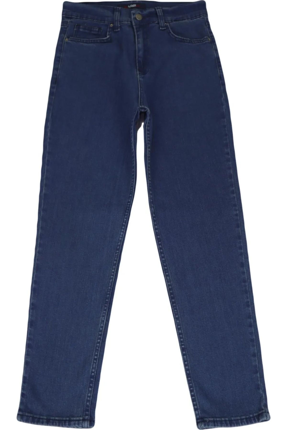 HACKER DENIM DMC TEKSTİL Kadın Koyu Mavi Yüksek Bel Normal Kesim Dar Paça Jean Pantolon