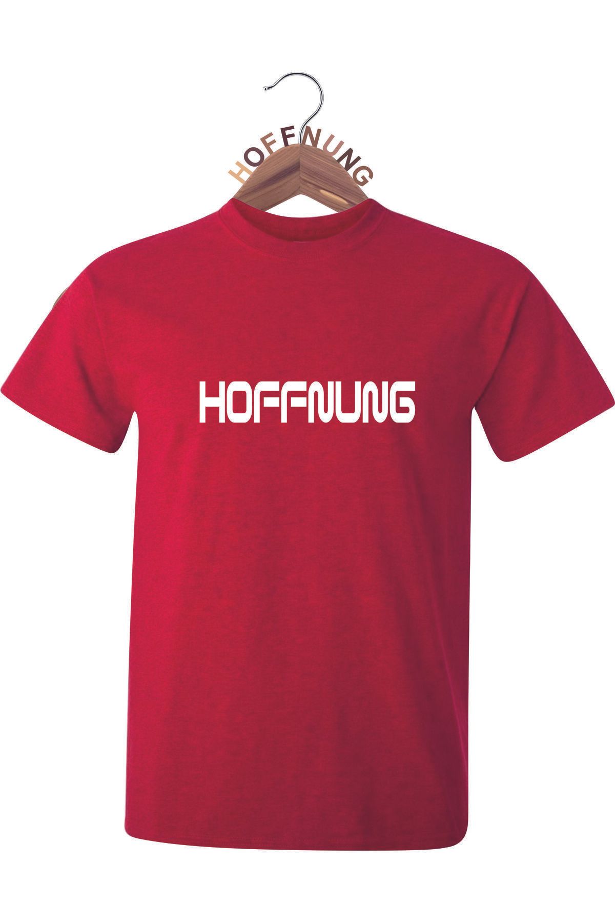 HOFFNUNG Unisex Erkek/Kadın Bisiklet Yaka HOFFNUNG brand baskılı Oversize T-Shirt