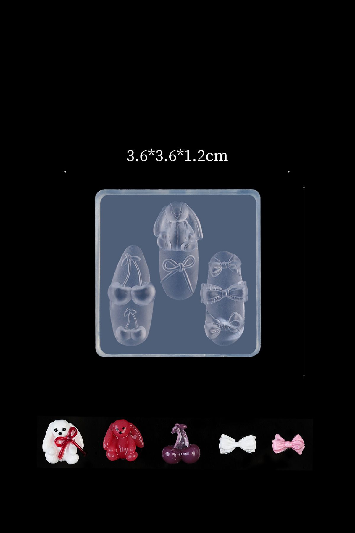 Easy Beauty Nail Art Charm Silikon Kalıp Nail Art Desen Kalıbı, Charm Tırnak Süsleme 3D Silikon Kalıp
