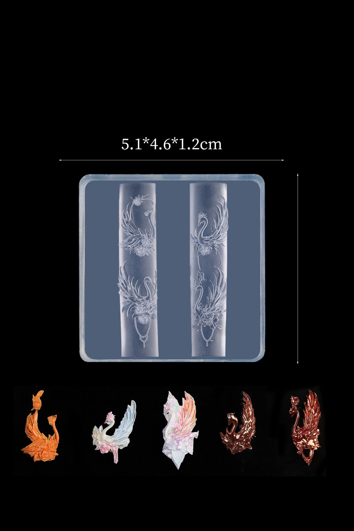 Easy Beauty Nail Art Charm Silikon Kalıp Nail Art Desen Kalıbı, Charm Tırnak Süsleme 3D Silikon Kalıp