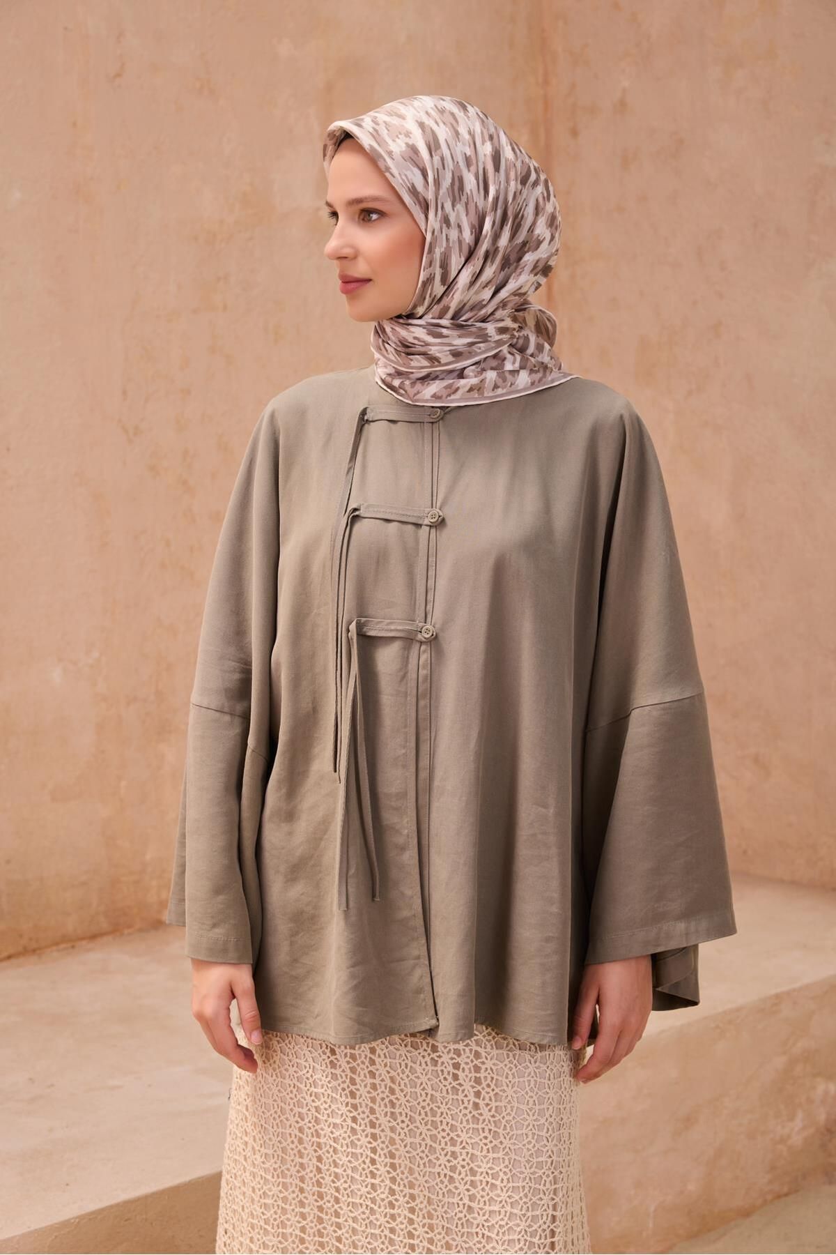 Belli Saf İpek Eşarp 4103D-85 Tivil