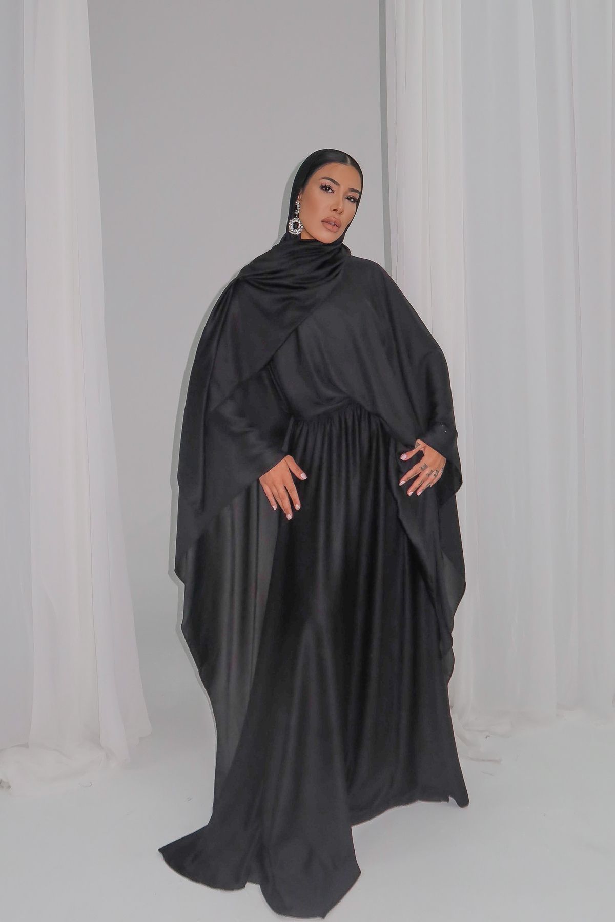 Gülşah Evecen Tesettür Hame 2 li Takım - (kiloş etek-abaya)