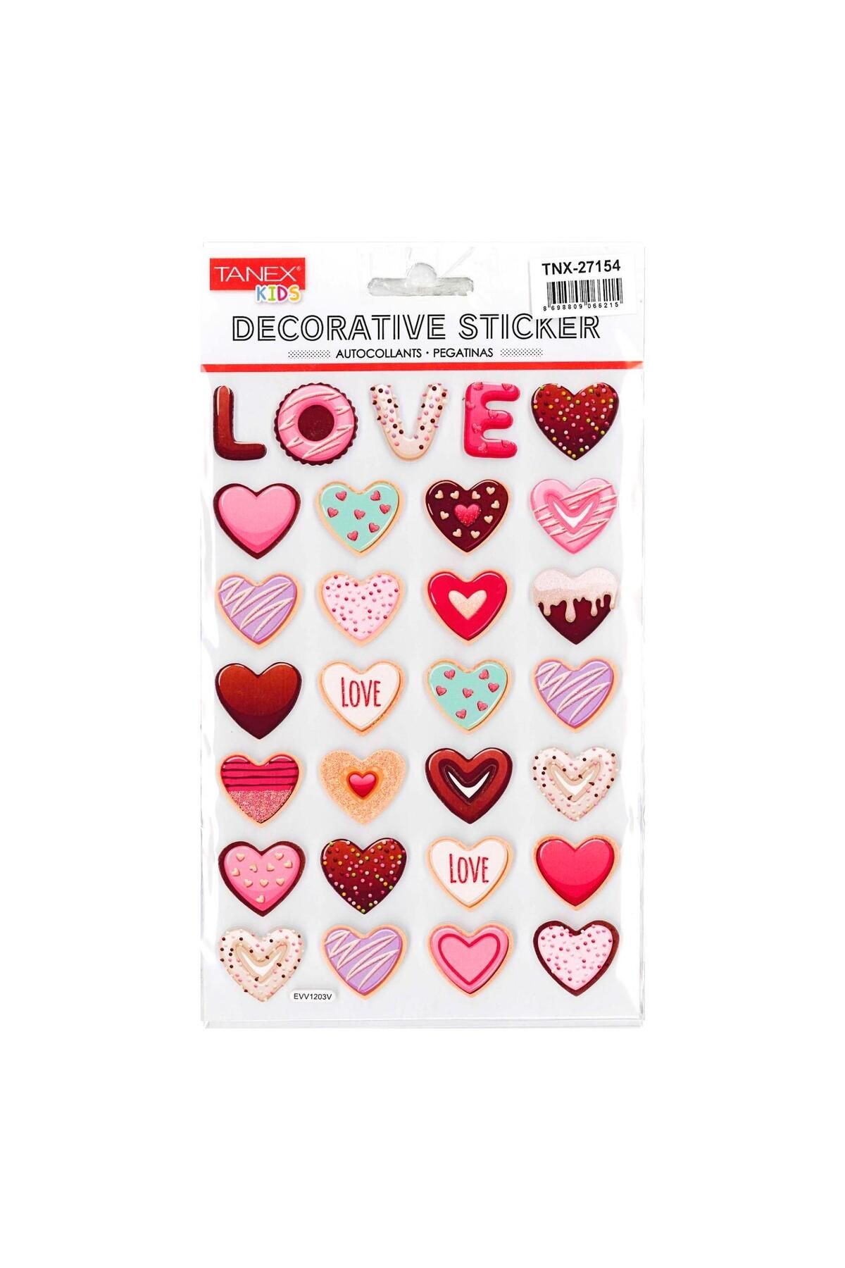 Tanex Kids Sticker Eva Gilitter Serisi Kalpler (27154)