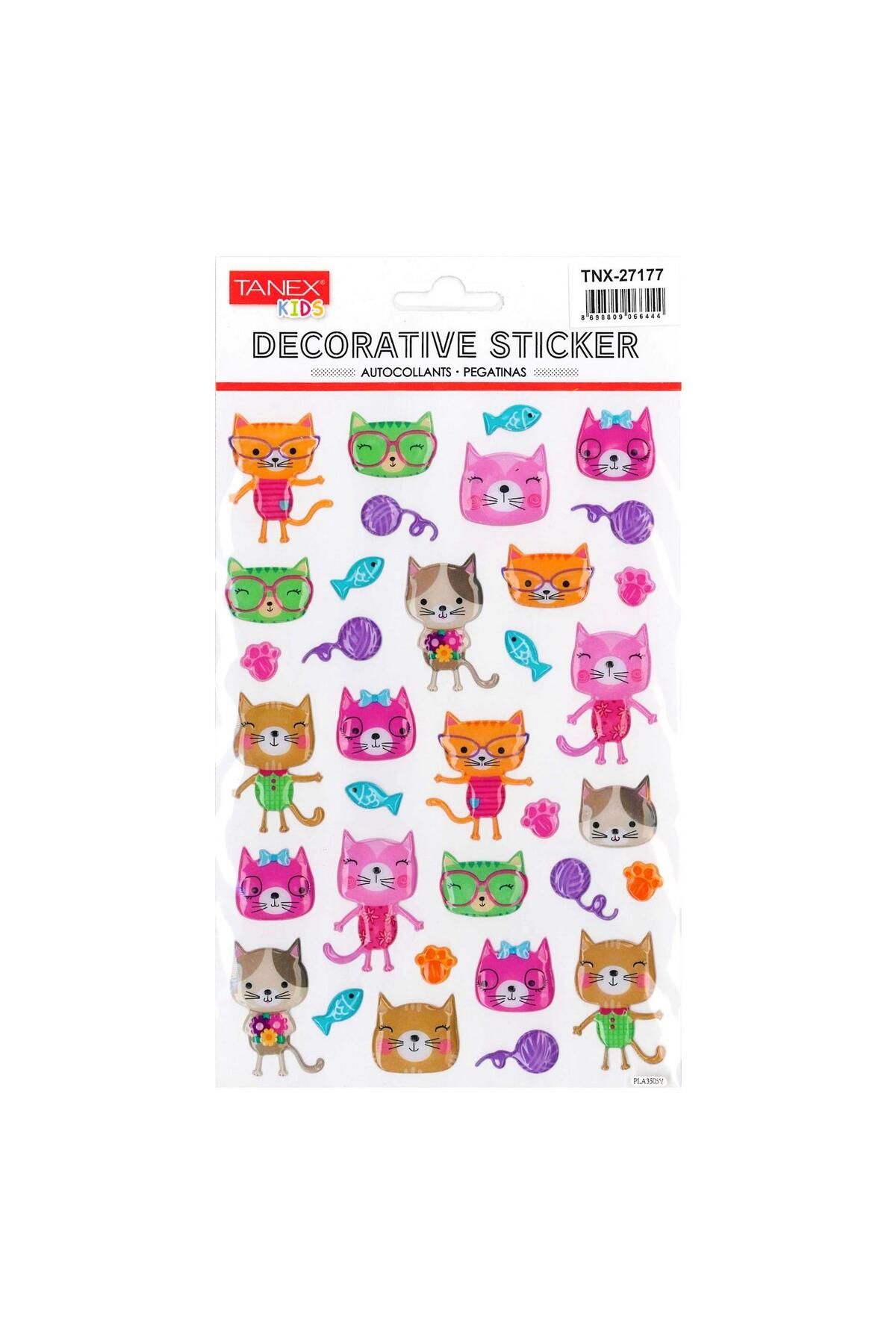 Tanex Kids Sticker Puffy Kediler (27177)