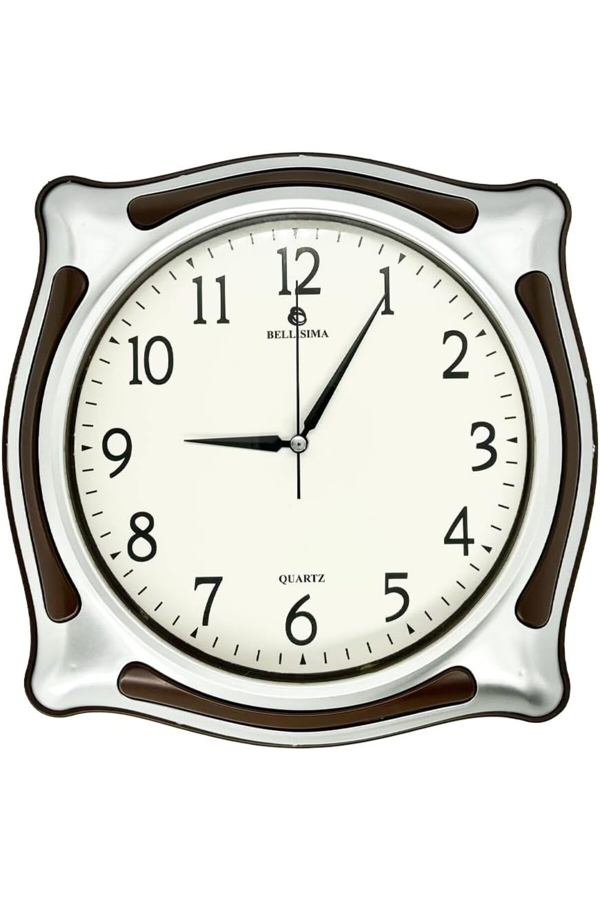 Mena Rise BL-1056 Serisi Klasik Kadran Sessiz Akar 30 cm Duvar Saati Bordo-Gri 1064272