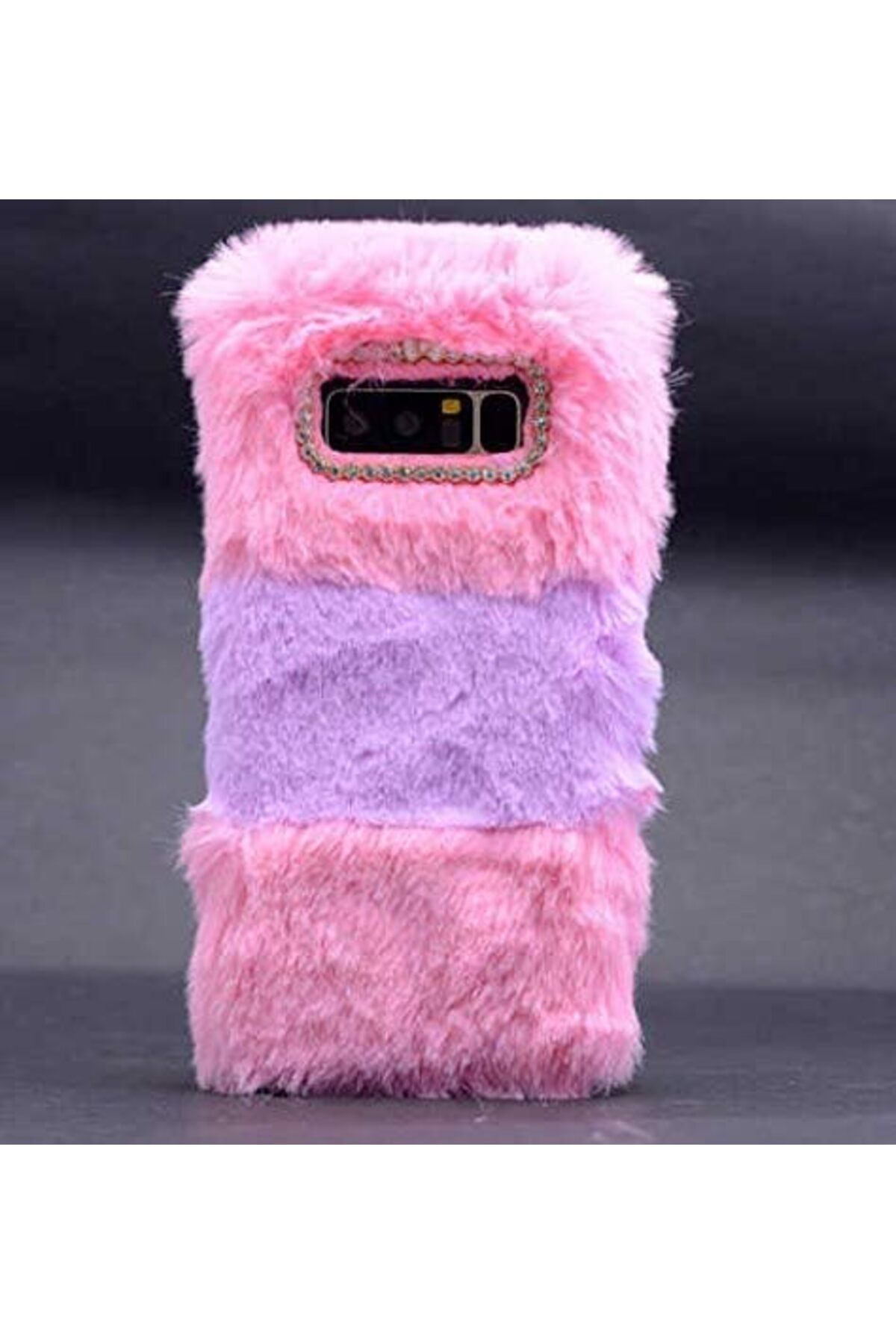 Mena Rise TuonShop Galaxy Note 8 Uyumlu Tüylü Yumuşak Pelus Kılıf (Pembe) 1122991