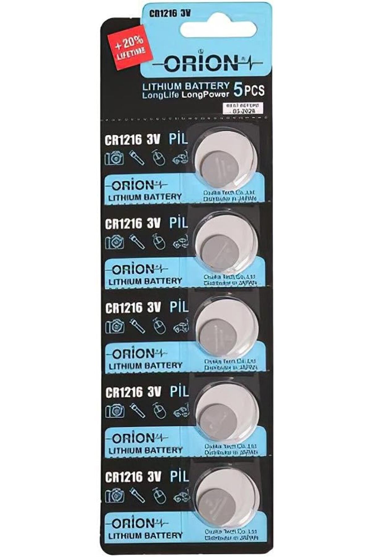 Mena Rise TuonShop CR1216 3V Lityum Pil 5'li Paket 1122991