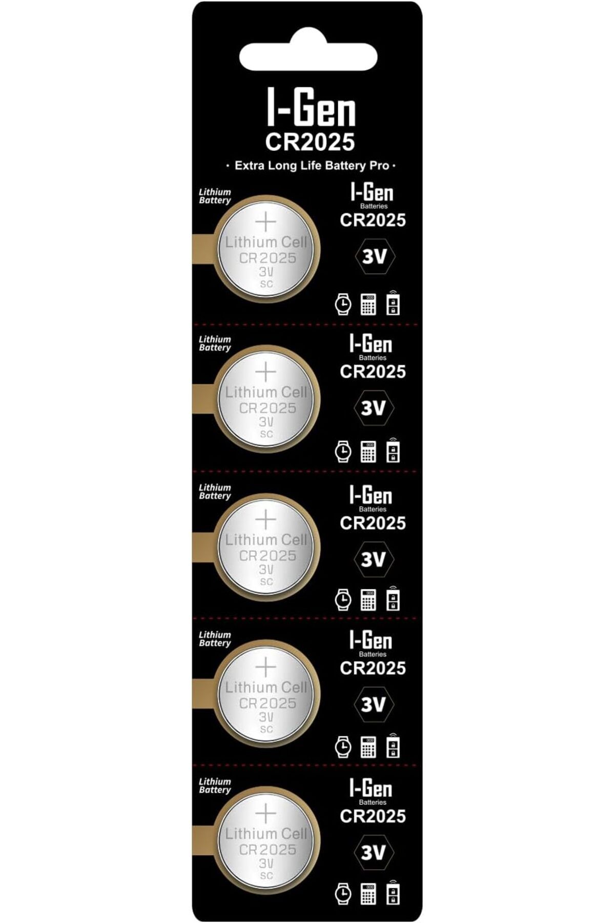 Mena Rise TuonShop CR2025 Pil 5'li Paket Lityum Düğme Pil 3V 2025 1122991