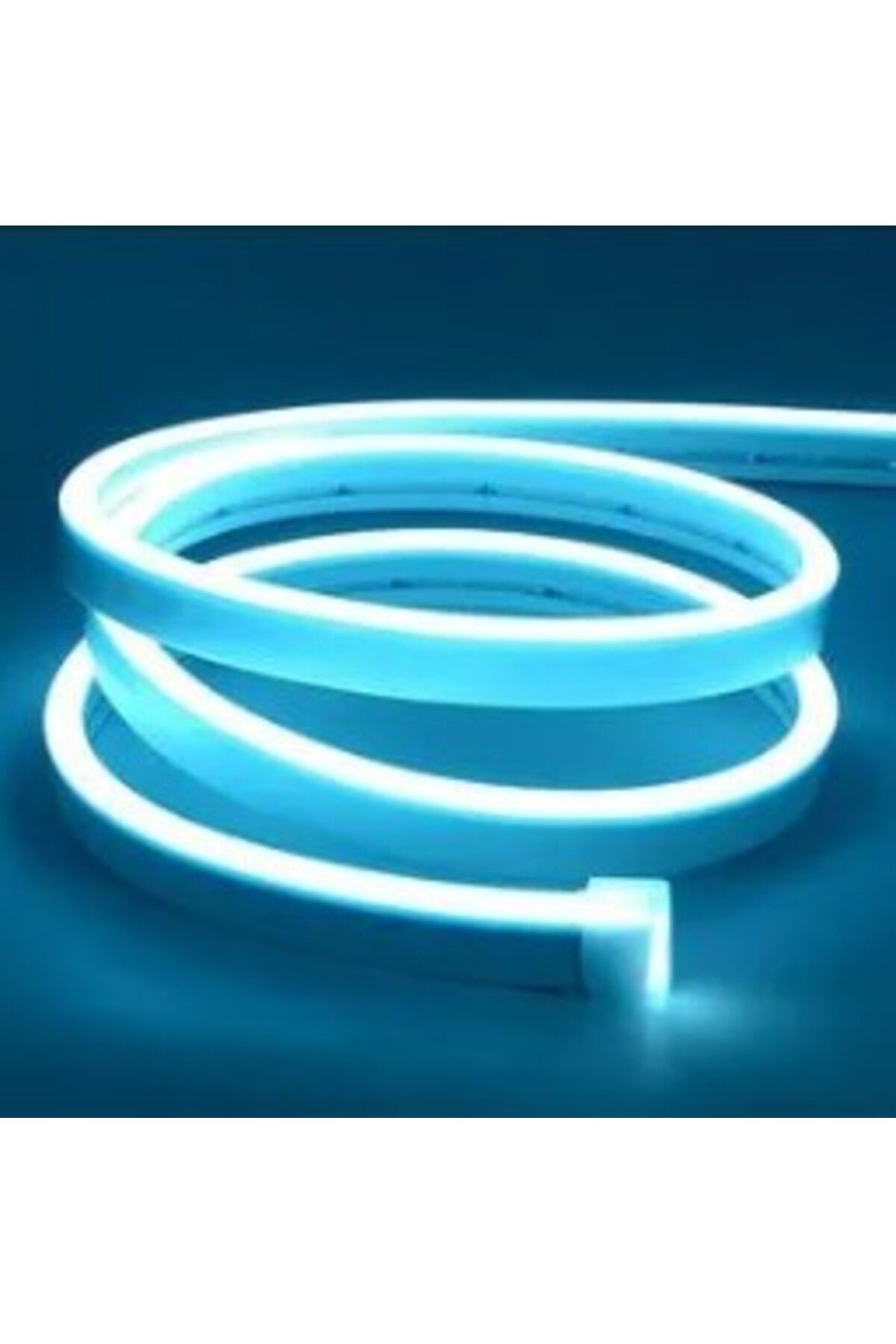 Cata 12V DIŞ MEKAN NEON ŞERİT LED BUZ MAVİ ( 300LM ) 5 METRE