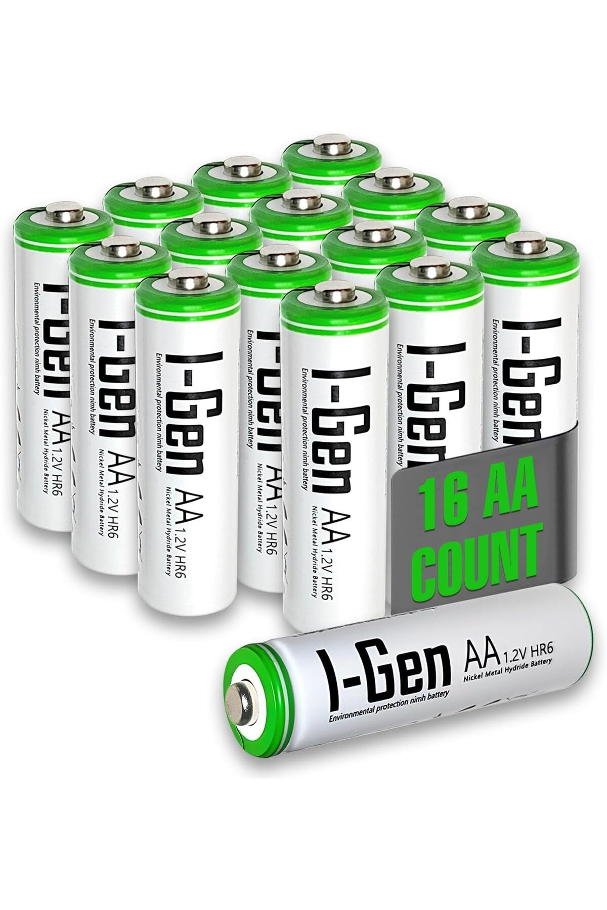 Mena Rise B135 16 Adet AA 2700 mAh Şarj Edilebilir Kalem Pil 1.2V Ni-MH Şarjlı Pil 1064272