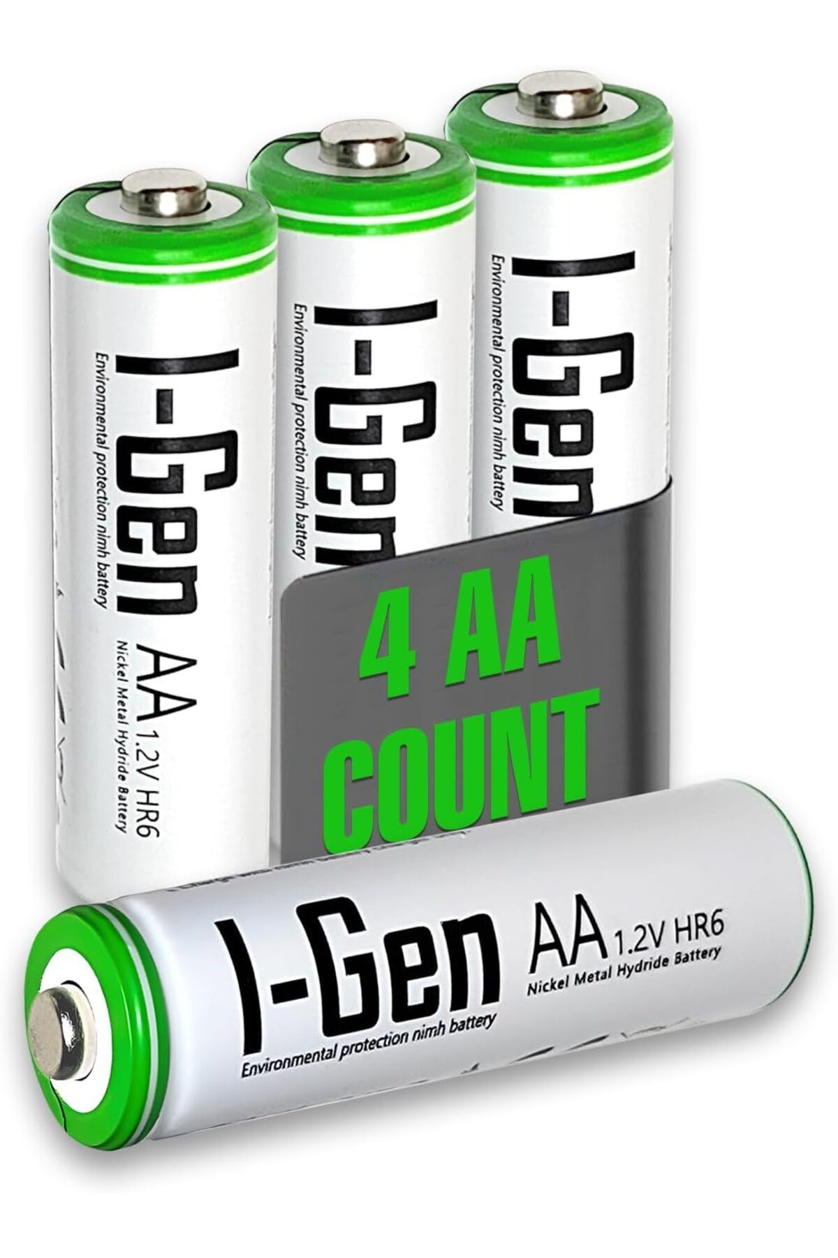 Mena Rise B163 4 Adet AA 1100 mAh Şarj Edilebilir Kalem Pil 1.2V Ni-MH Solar Aydınlatma Uyumlu 1064272