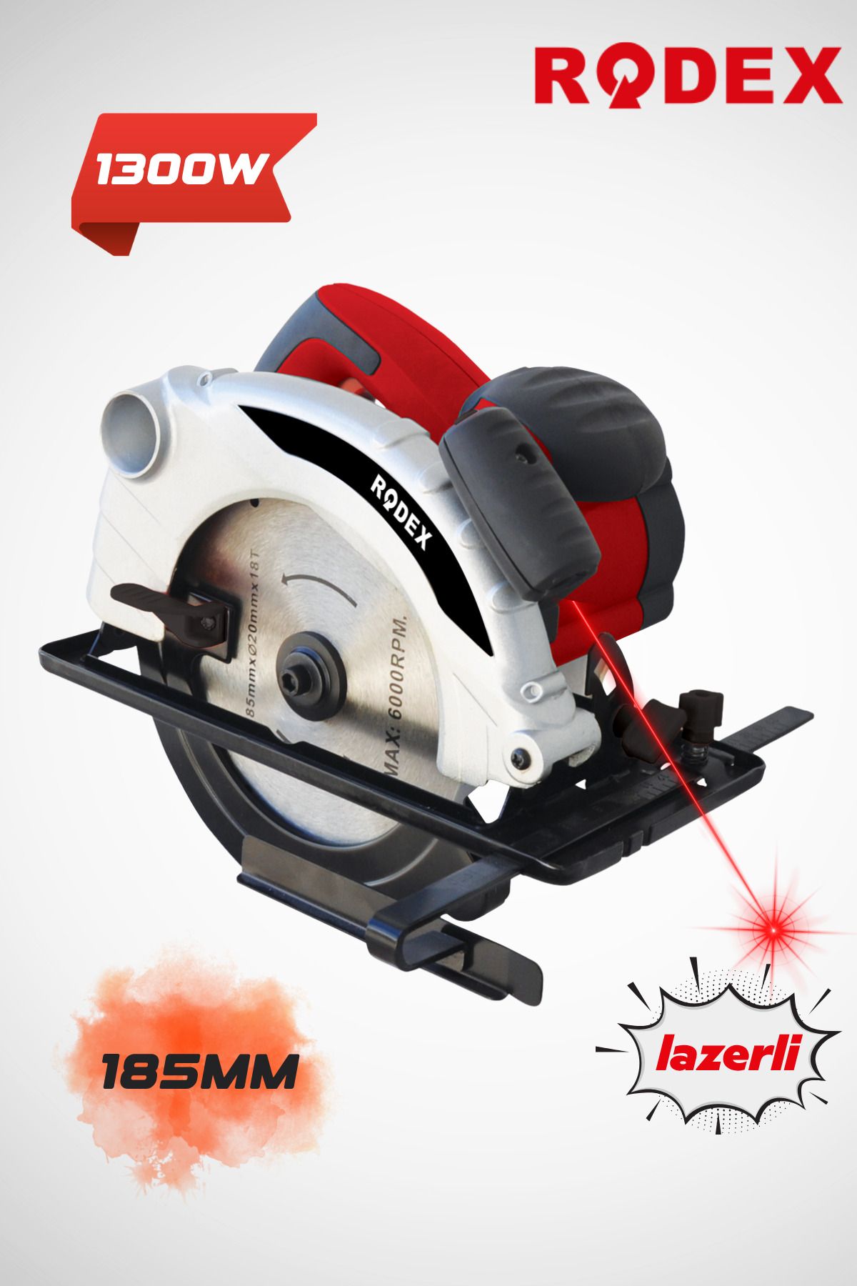 Rodex LAZERLİ DAİRE TESTERE 1300W 185mm