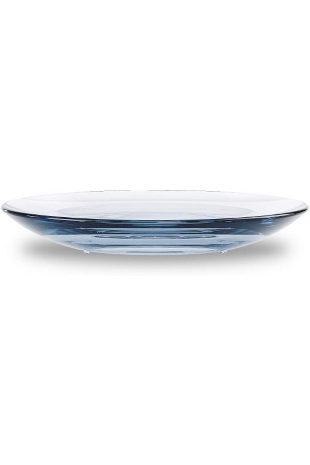 Mena Rise Droplet akrilik camdan sabunluk, banyo ve mutfak için giderli oval sabunluk, denim mavisi, normal