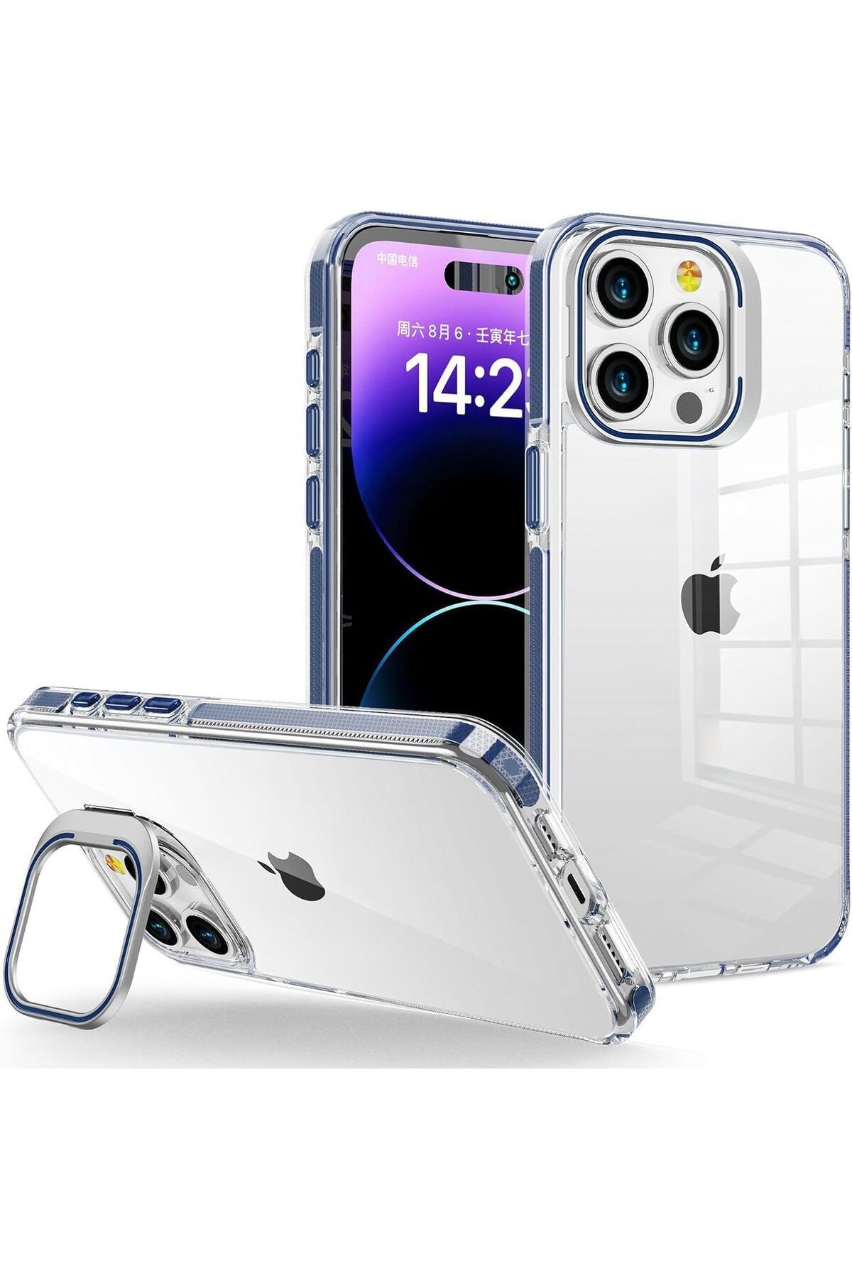 Mena Rise TuonShop iphone 15 Pro Max için Hybrid Performance Serisi Ultra Şeffaf Sert Polikarbonat Arka Kıs