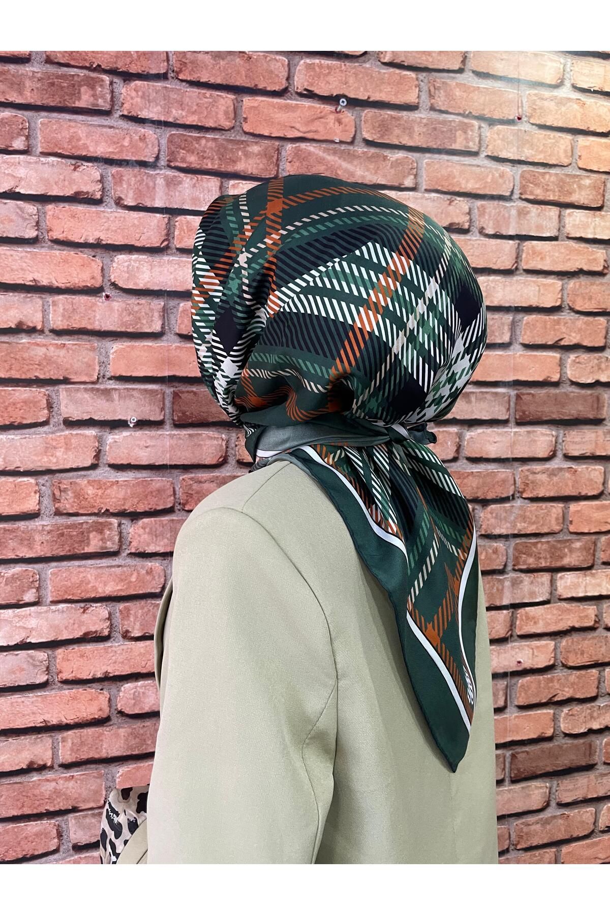 Levidor ekose twill ipek eşarp