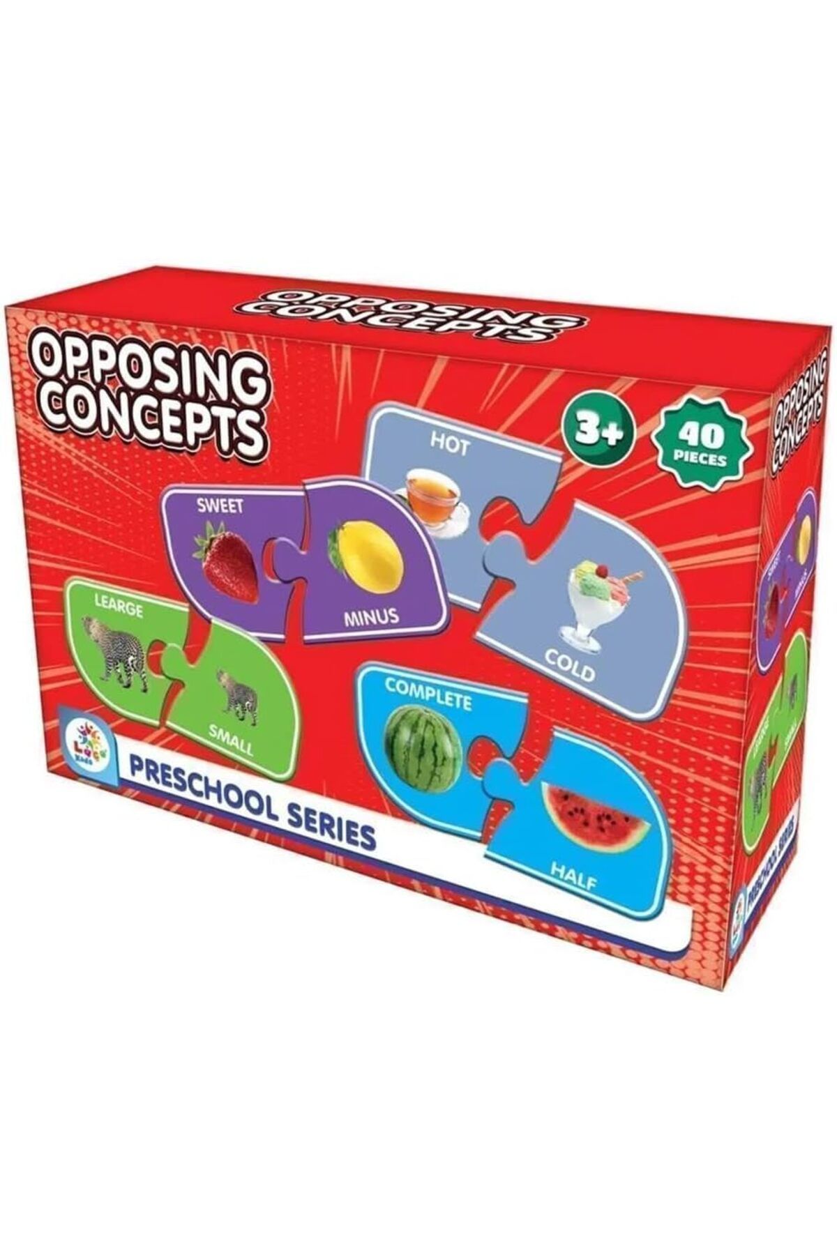 Mena Rise TuonShop Kavramlar Eğitici Puzzle, 40 Parça, 3+ Yaş, Okul Öncesi Öğrenme Seti 1122991