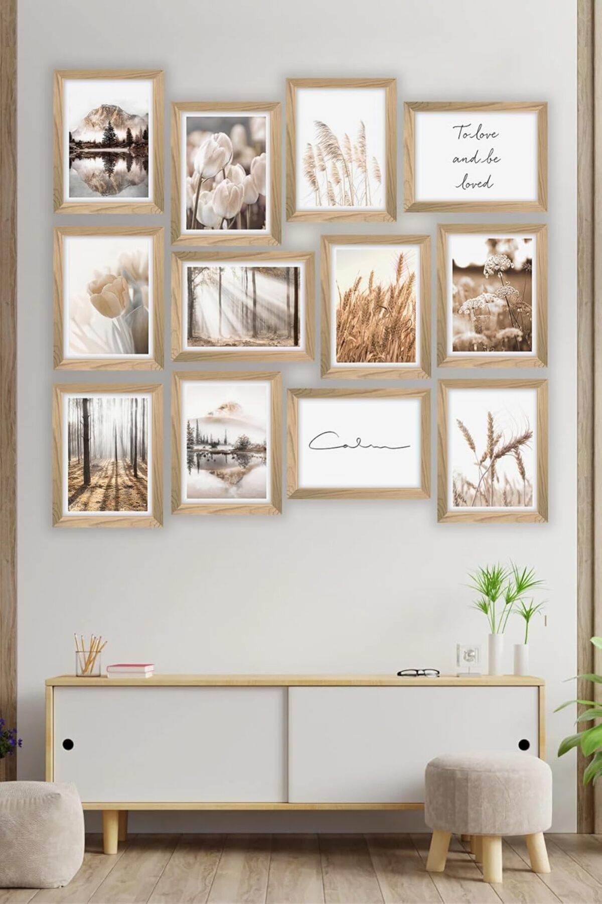 Mena Rise TuonShop 12 Parça Çerçeve Görünümlü Mdf Tablo Seti 1122991