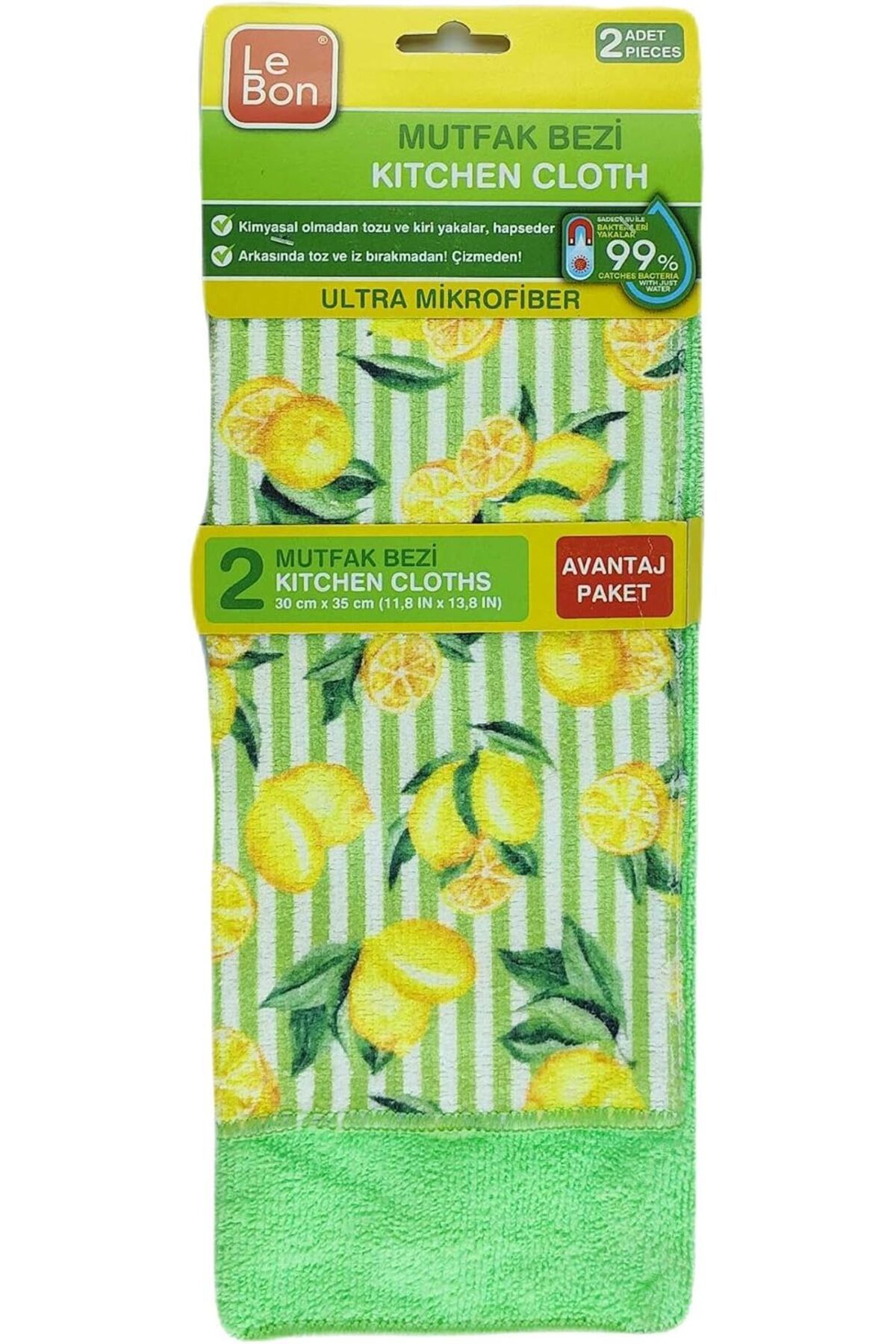 Mena Rise MUTFAK BEZİ ULTRA MİKROFİBER YEŞİL 2'Lİ/KITCHEN CLOTHS 1064272