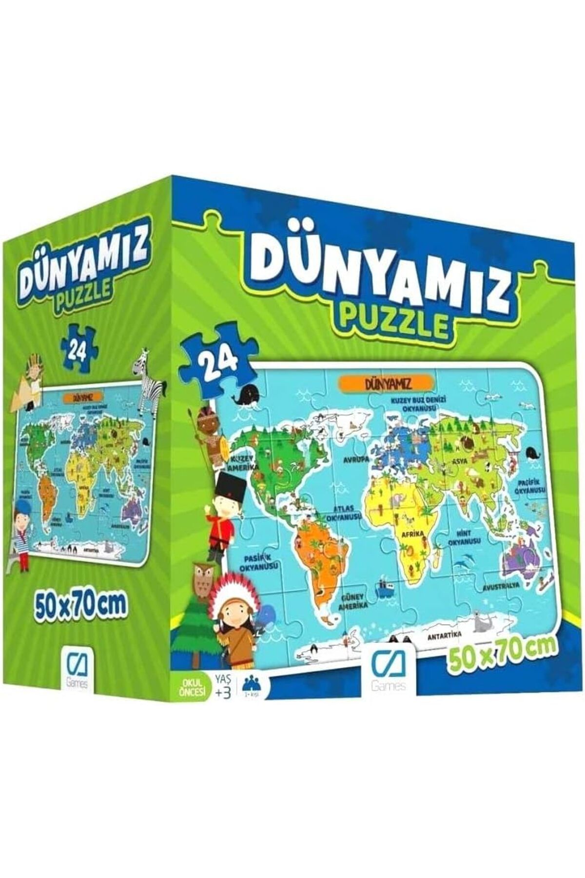 Mena Rise TuonShop Games Dünyamiz Eğitici Puzzle 1122991
