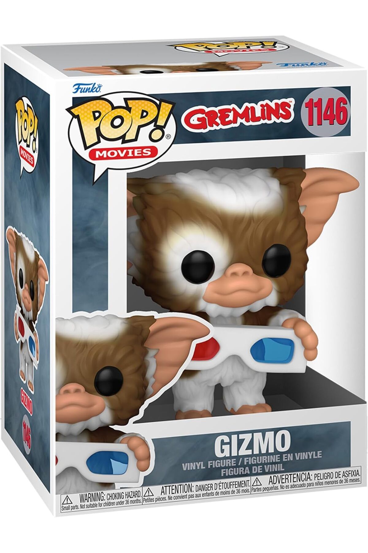 Mena Rise 49888 POP Filmler: Gremlins Gizmo w/3D Gözlük Korku, Renkli Oyuncak Figür 1064272
