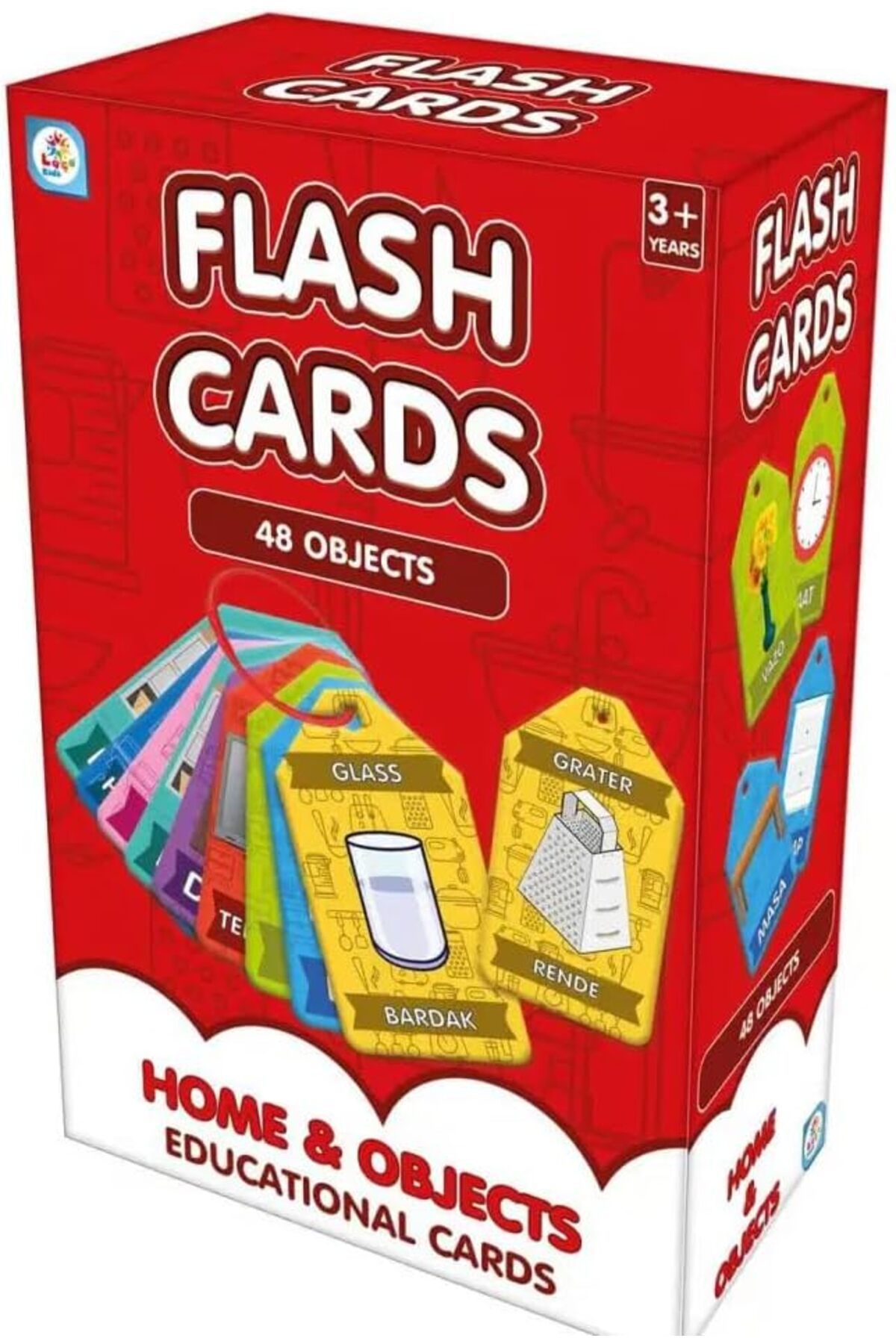 Mena Rise TuonShop Cards Ev ve Nesneler, 48 Parça Türkçe-İngilizce Eğitim Kartları, 3+ Yaş 1122991