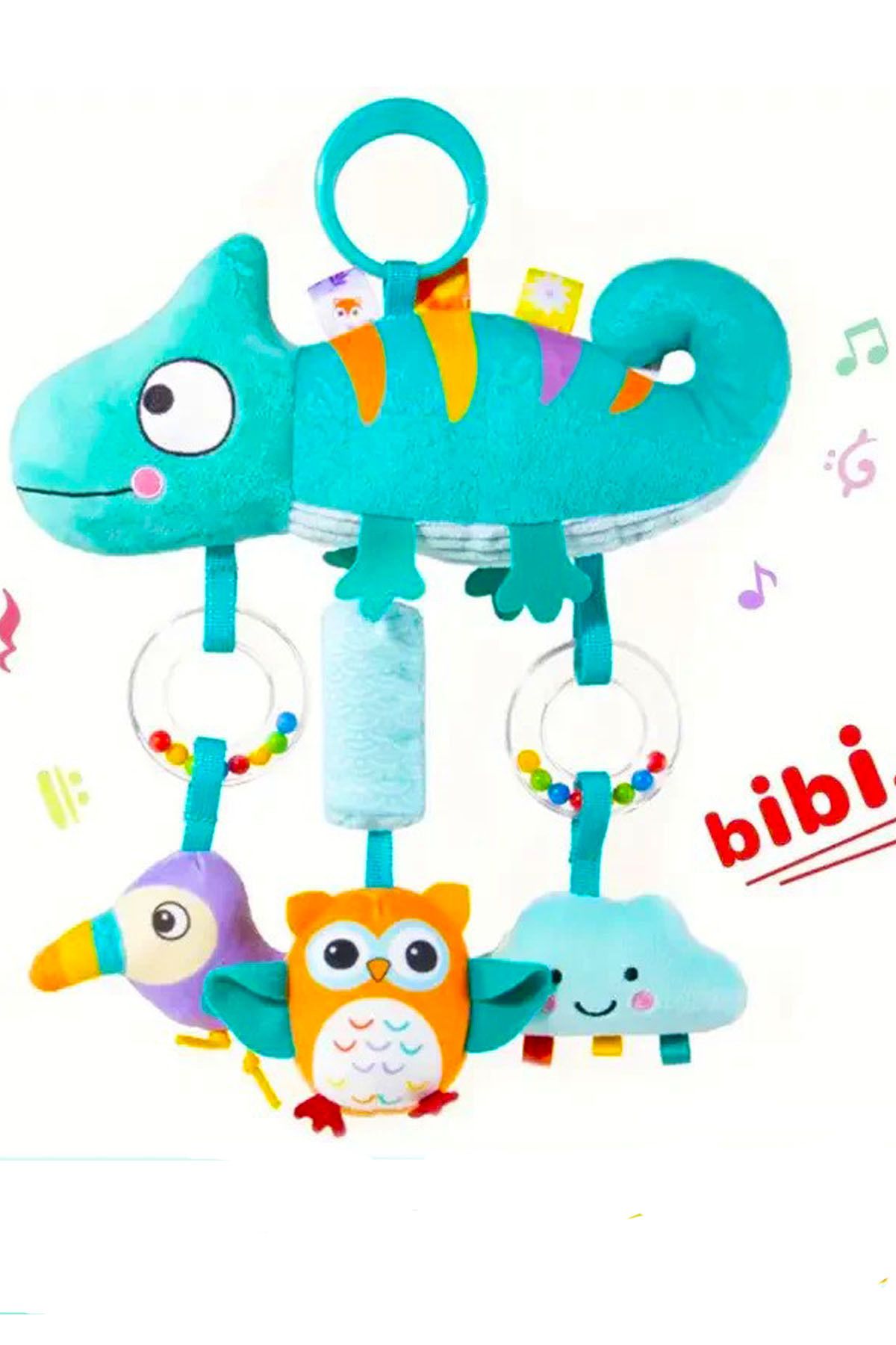 İnşirah Concept Beşik Peluş Dönence Çıngırak Çocuk Arabası Hayvan Sesli Oyuncak Puset Spiral Dolambaç Bebek Aktivite