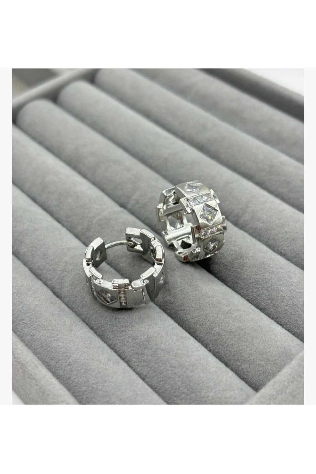 Jewerly Çelik gümüş renk klipsli kupe