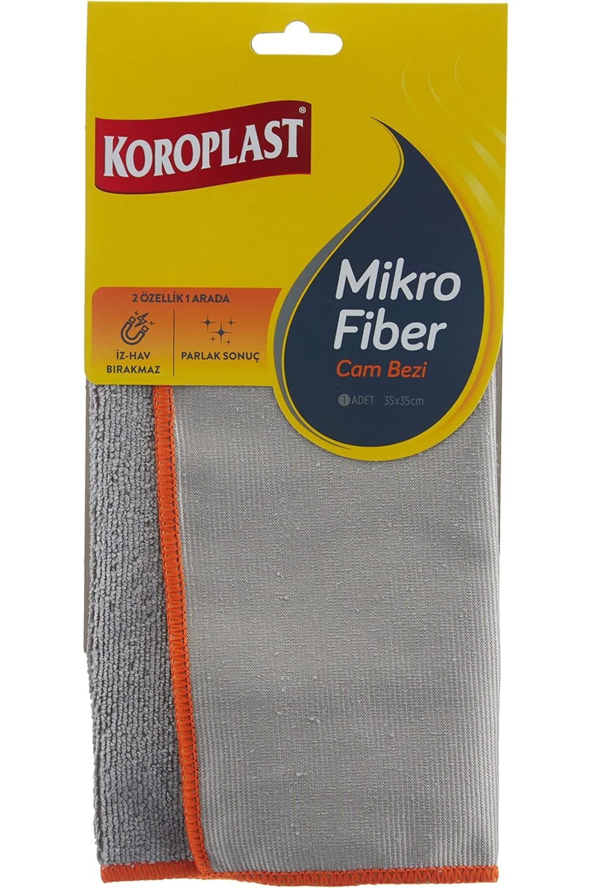 Mena Rise Mikrofiber Cam Bezi Tekli, Çift Taraflı Mikrofiber Temizlik Bezi 35x35 cm, Laptop, Bilgisayar, Tel