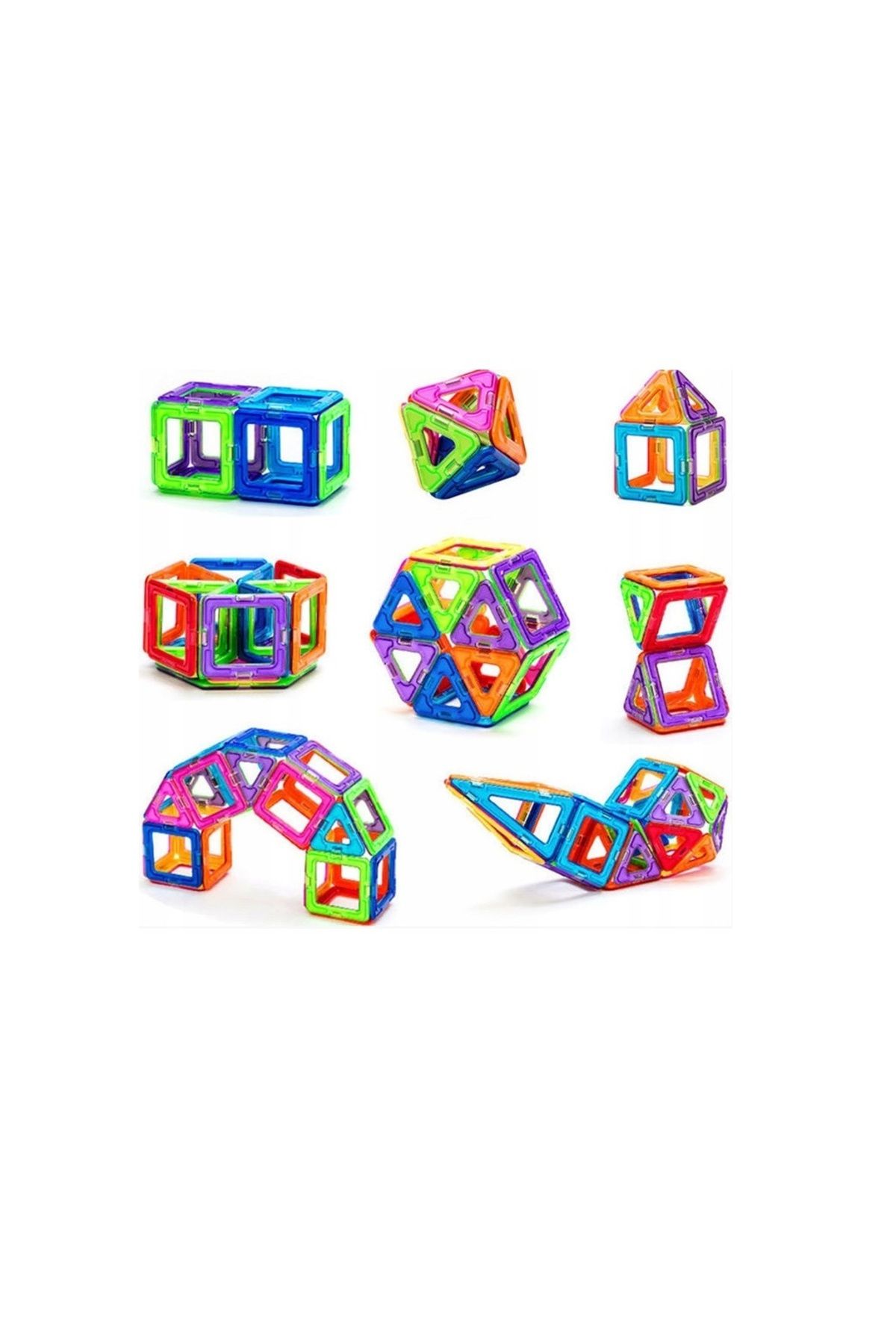 IDL-IDL Transformer Construction Play Set with 46 magnetic pieces with the possibility of joining that can create 4