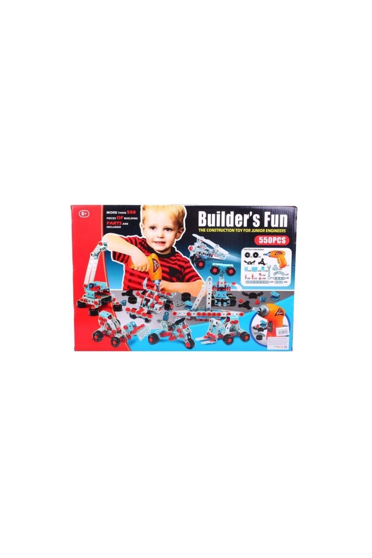 IDL-IDL Junior Block Construction Set, Very Friendly, Equipped with 550 Elements that Allows Little Ones 2