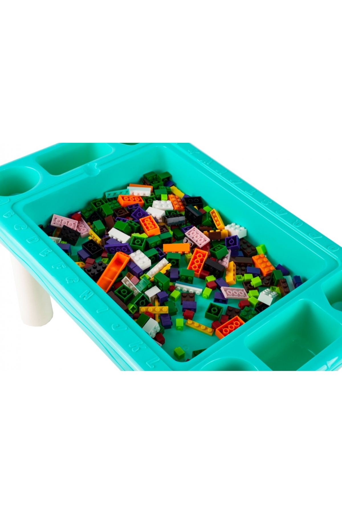 ideal STORE-TOY BLOCK idealStore Educational Table, Dimensions 48 x 30 x 26.5 cm, Double Top with Two Sides, 300 Blocks 6