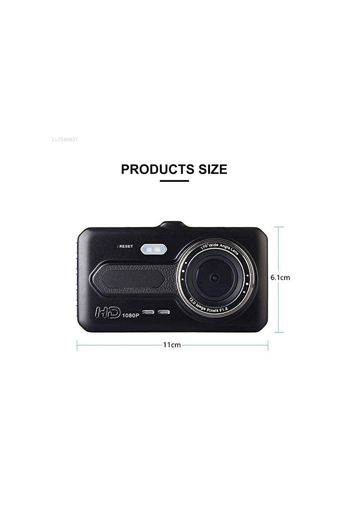 ideal STORE-Set of 2 idealSTORE car DVR HD cameras, Rear view camera function, 4 inch screen, Front + Rear recording 2