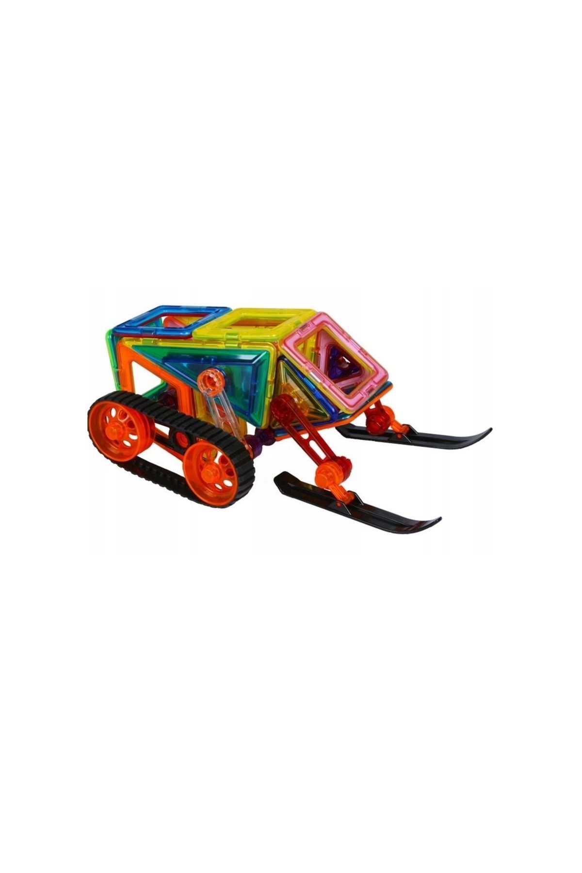 IDL-IDL Transformer Construction Play Set with 46 magnetic pieces with the possibility of joining that can create 6