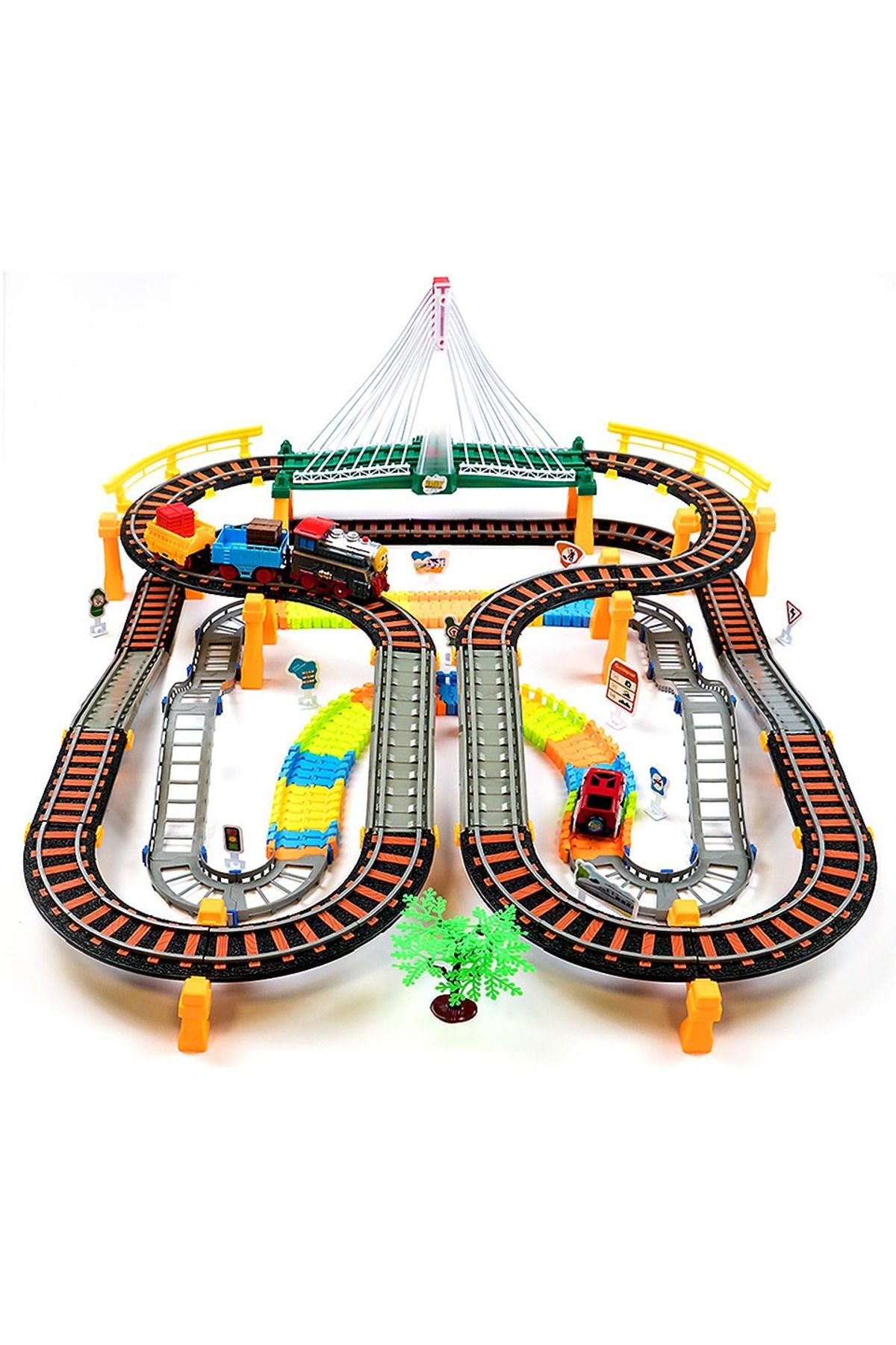 ideal STORE-IdealSTORE Twiming Train complex circuit, equipped with double-level railway, road, locomotive 6