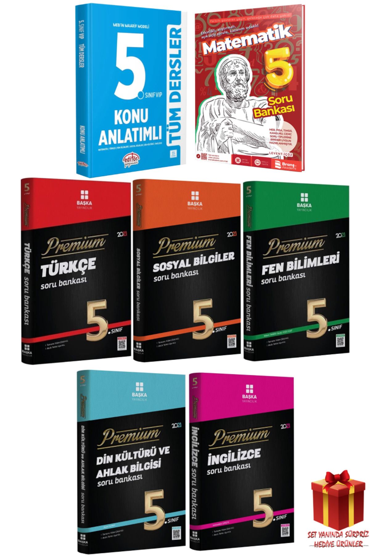 Editör Yayınevi 5. Sınıf Tüm Dersler Konu Anlatımı+ Türkçe+ Matematik+ Sosyal+ Fen+ Din+ İngilizce Soru Bankası