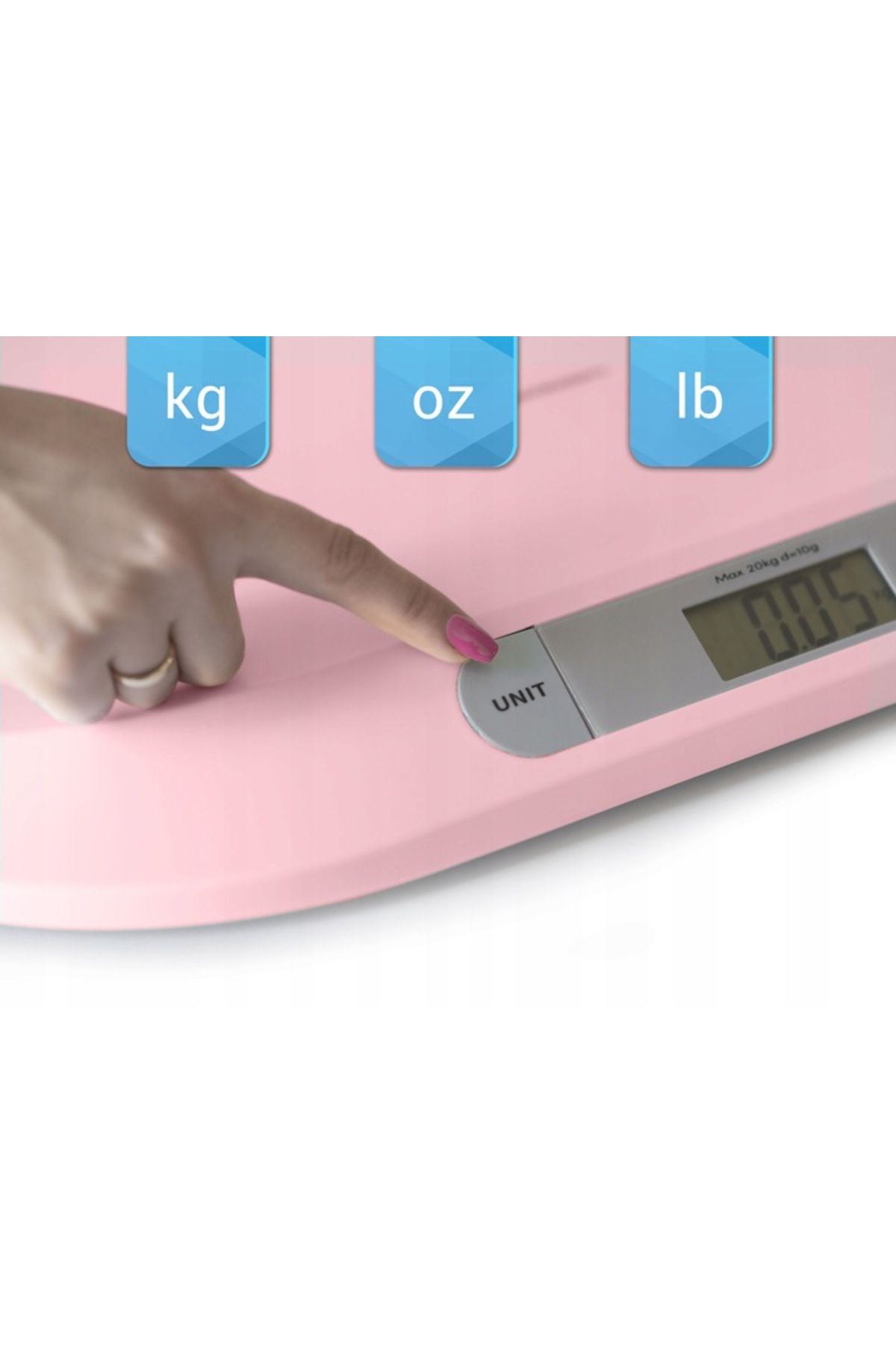 Berdsen-Electronic Baby Scale, Large LCD Display, Hold Function, High Accuracy, Memorizes Last 2