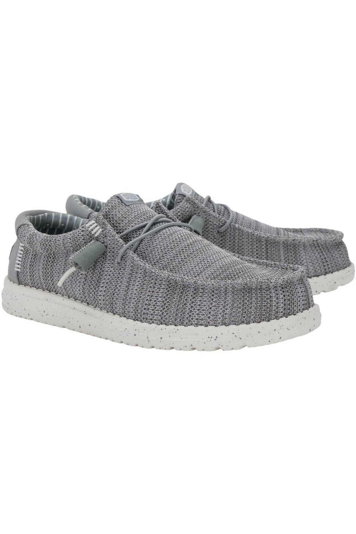 HEY DUDE-Wally Stretch Sox Men's Shoes - Gray 3