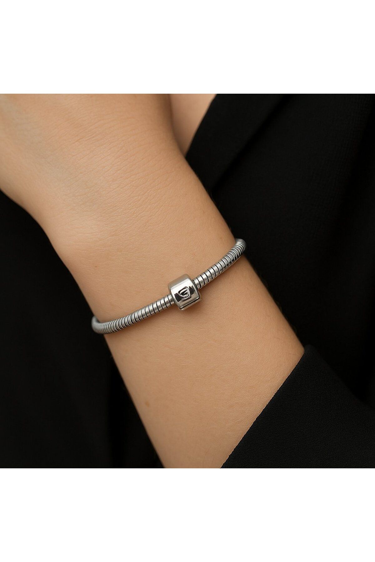 BY YASİN TOPÇU Çelik Charm Bileklik – Love Yazılı (18cm)