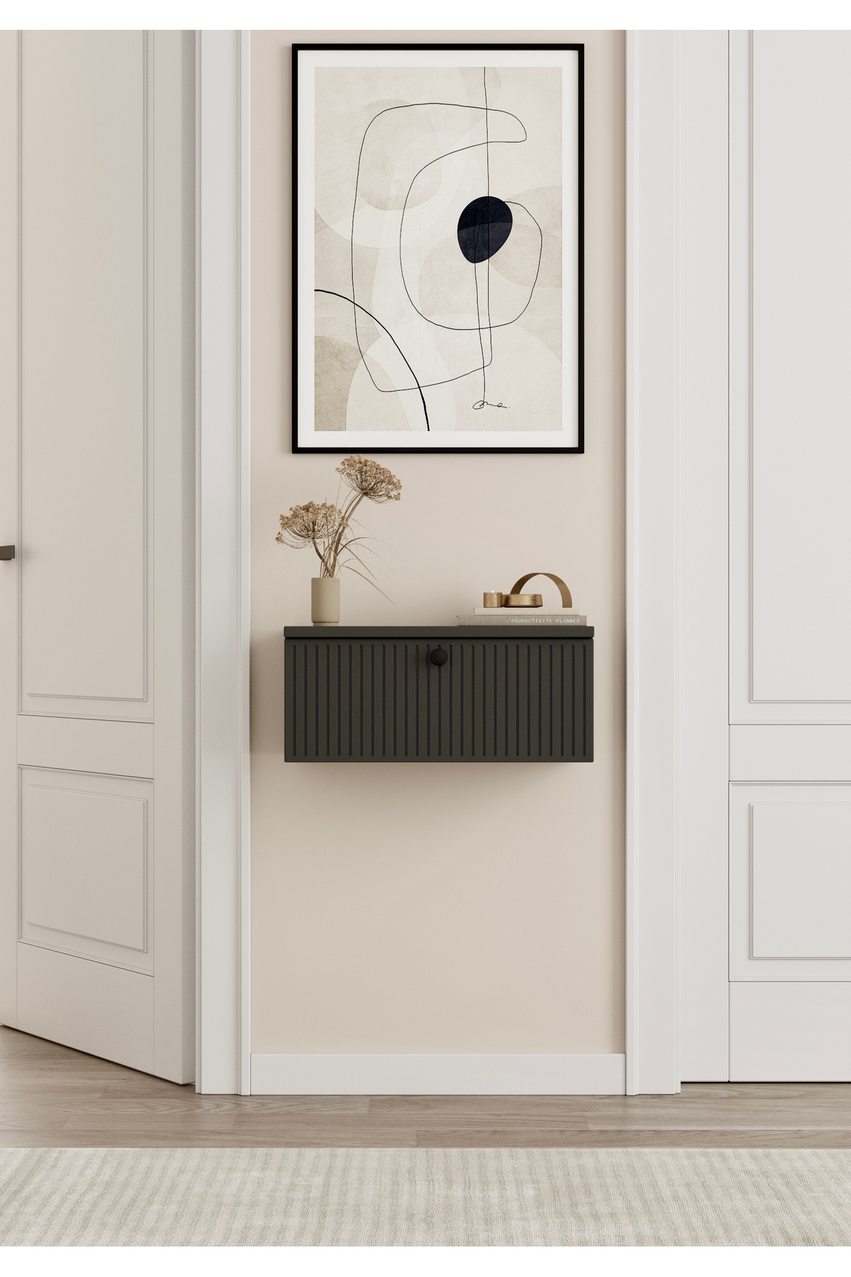 MİMOSA MDF WALL-MOUNTED COVER dresser,Vanity (50 cm)