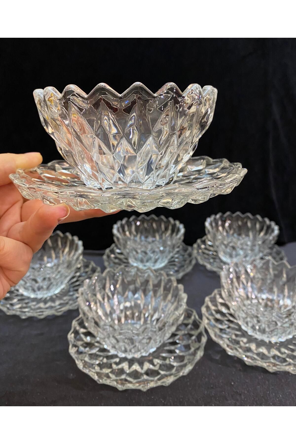 Laurin Crystal 12 Parça Galaxy Lüx Çerezlik Kase Takımı