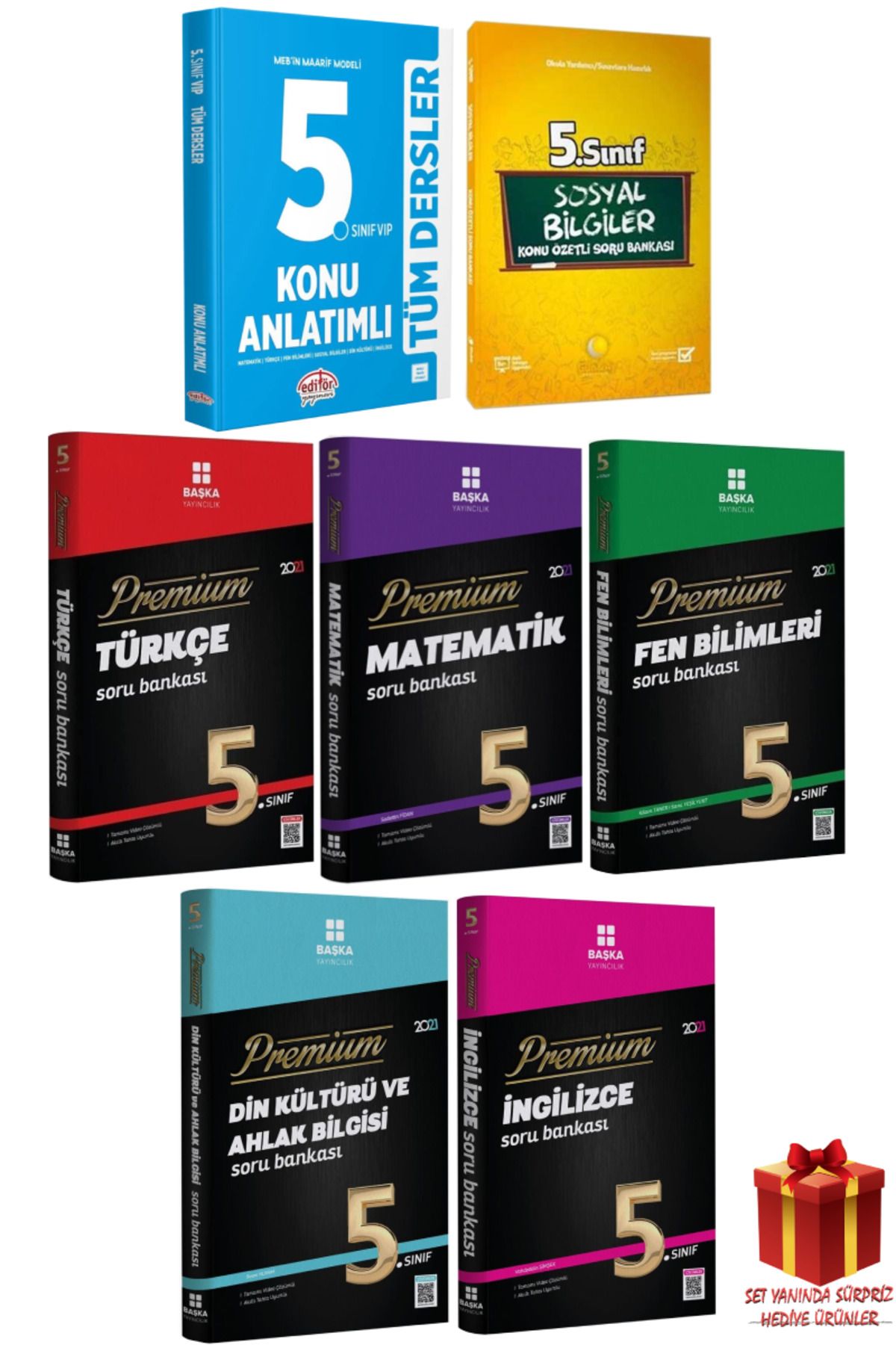 Editör Yayınevi 5. Sınıf Tüm Dersler Konu Anlatımı+ Türkçe+ Matematik+ Sosyal+ Fen+ Din+ İngilizce Soru Bankası
