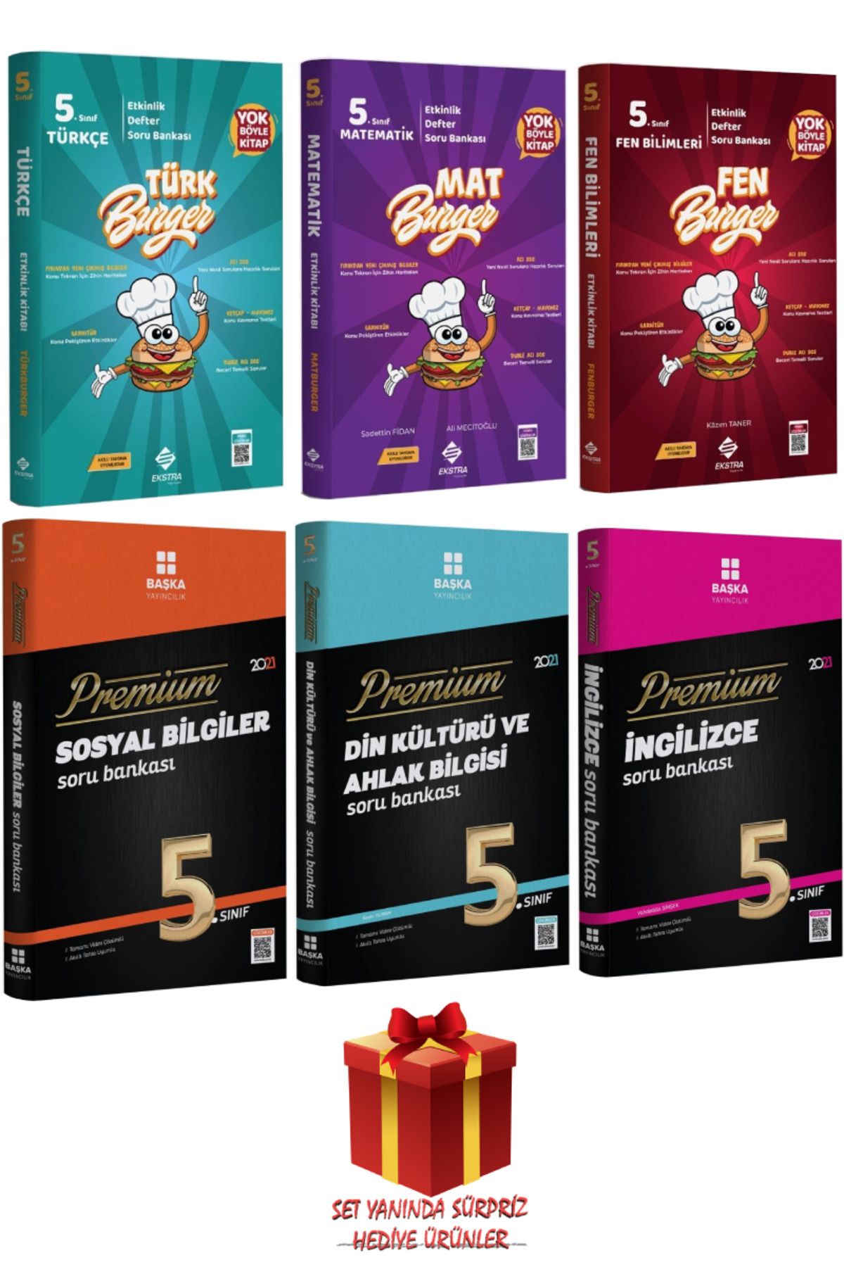 Başka Yayıncılık 5. Sınıf Türkçe+ Matematik+ Sosyal Bilgiler+ Fen Bilimleri+ Din Kültürü+ İngilizce Soru Bankası