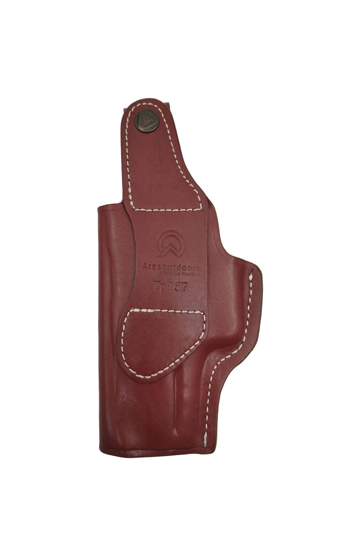 Aresoutdoors Canik TP9 SF İçin Uygun Metal Maşalı Kemer İçi Kahverengi Deri Silah Kılıfı