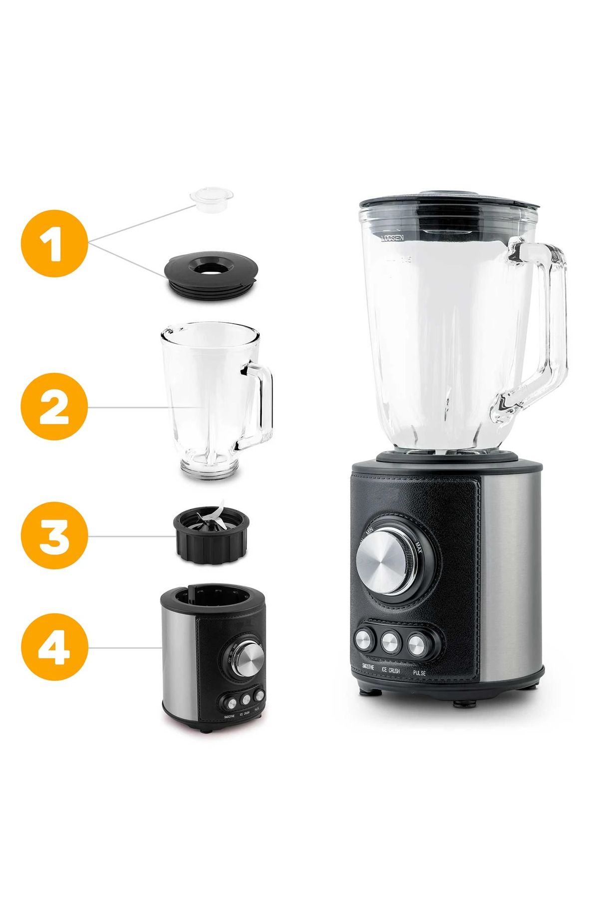 ideal STORE-idealSTORE Blender with Cup, 1.5L Capacity, 3 Usage Functions, Ice Crushing, Smoothie and P 4